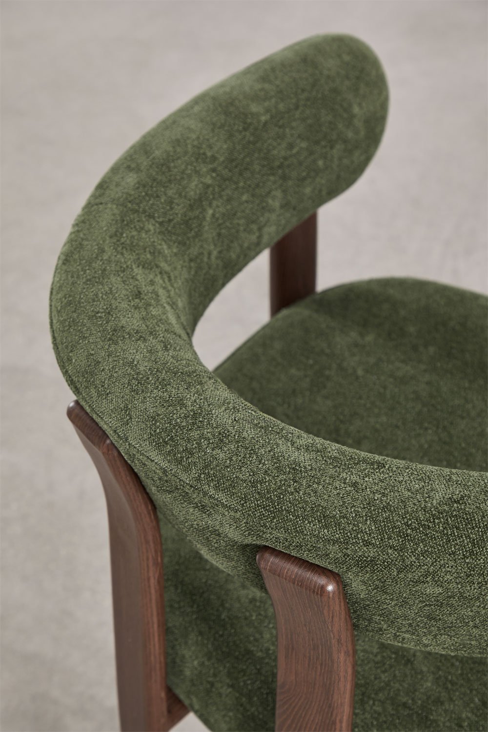 Pack of 2 upholstered dining chairs with armrests and iron frame Jolie, gallery image 9