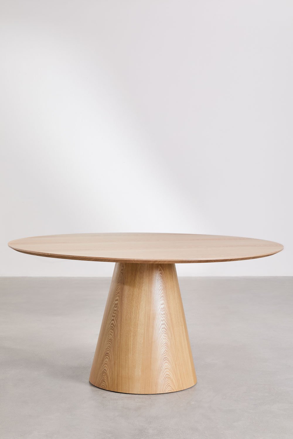 Aura round wooden dining table, gallery image 2