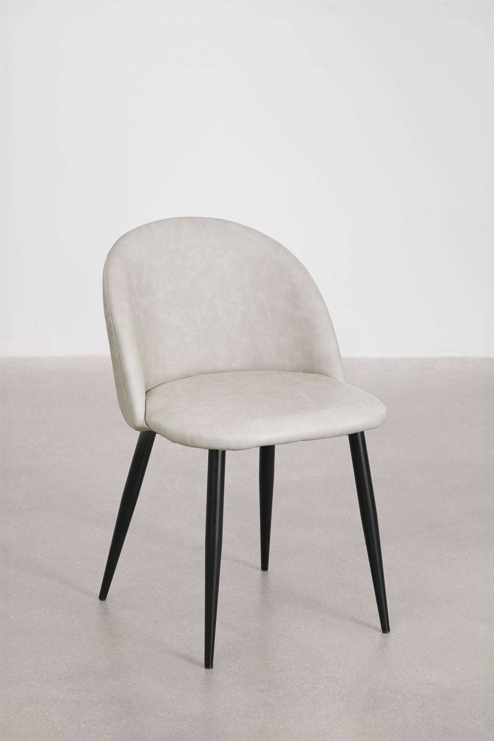 Pack of 4 dining chairs upholstered in Kana faux leather, gallery image 3