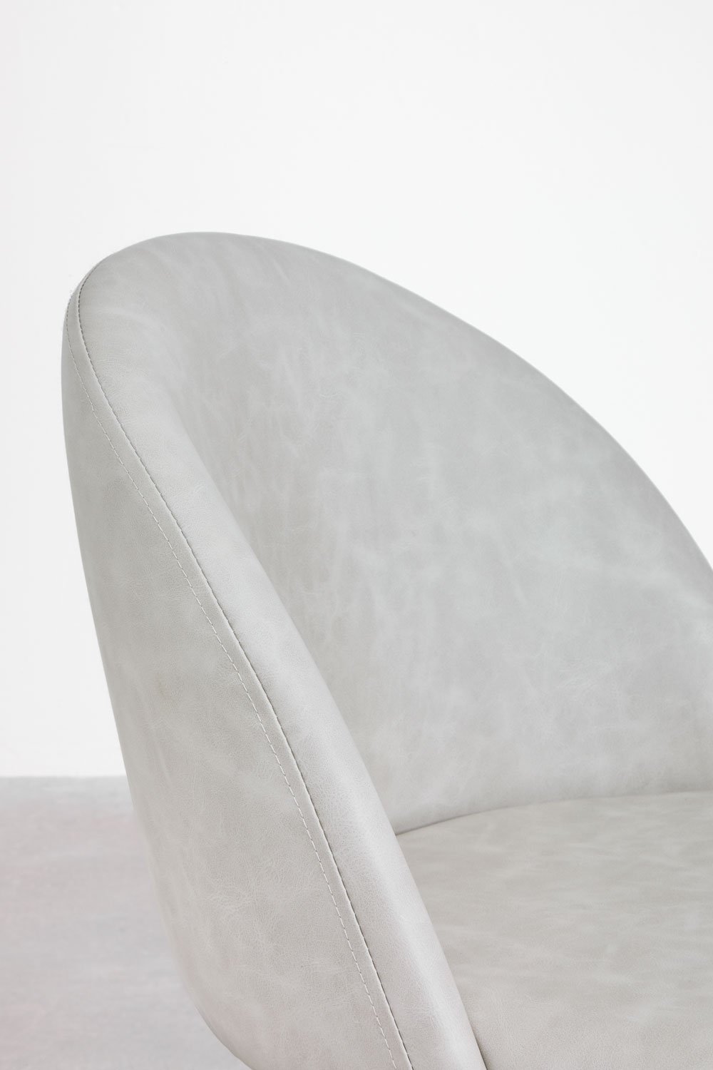 Pack of 4 dining chairs upholstered in Kana faux leather, gallery image 6