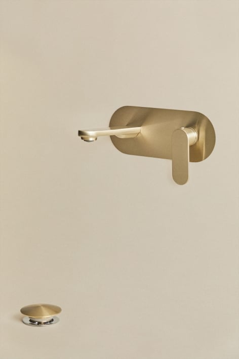 Alameda brass built-in basin tap set and Orveta click-clack basin drain valve