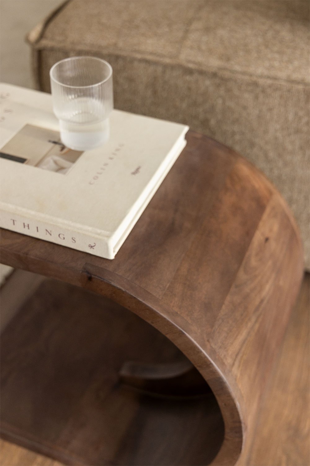 Side table 45x30 cm in Rigi wood, gallery image 2