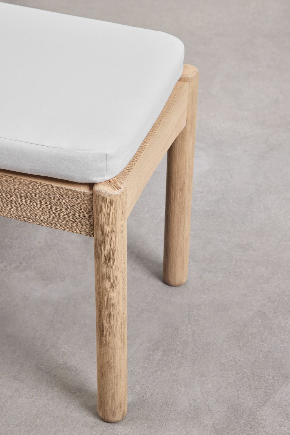 180 cm bench in acacia wood and Karvia upholstery, gallery image 5