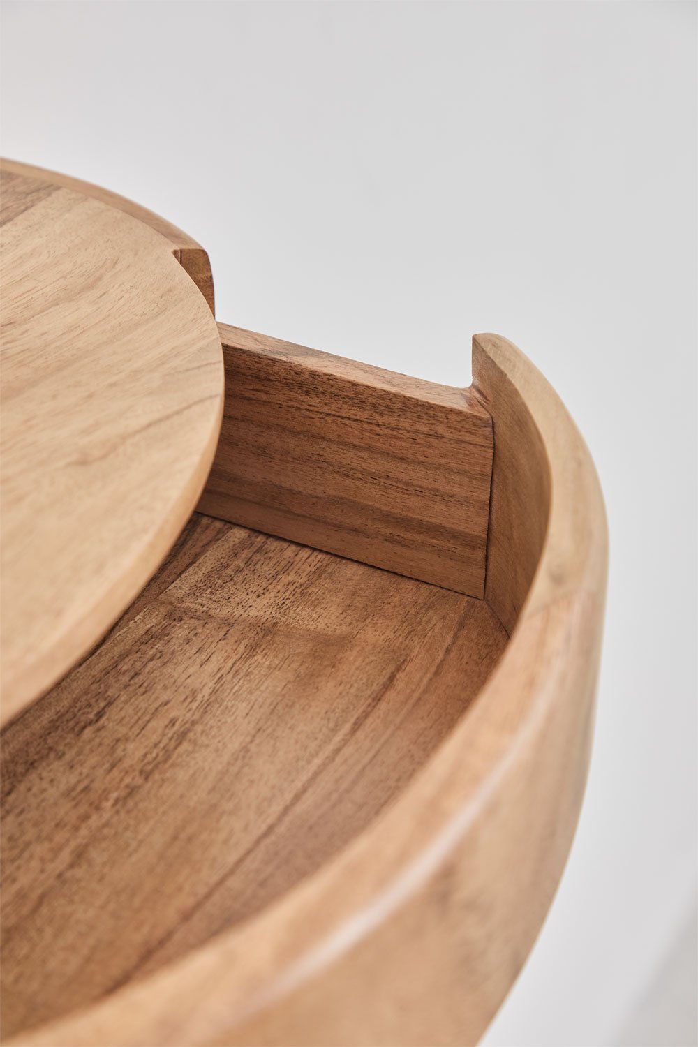 Nireimi acacia wood wall-mounted hallway console, gallery image 3