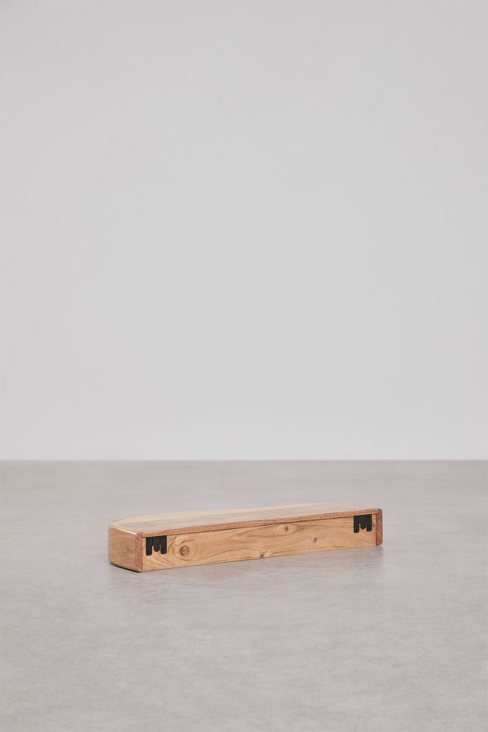 Nireimi acacia wood wall-mounted hallway console with storage, gallery image 5