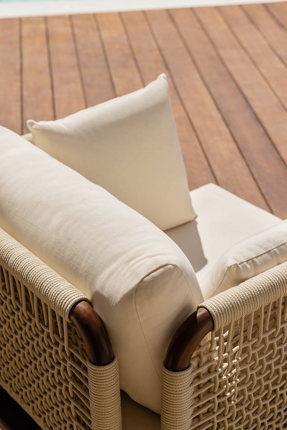 Giulia acacia wood garden armchair, gallery image 2