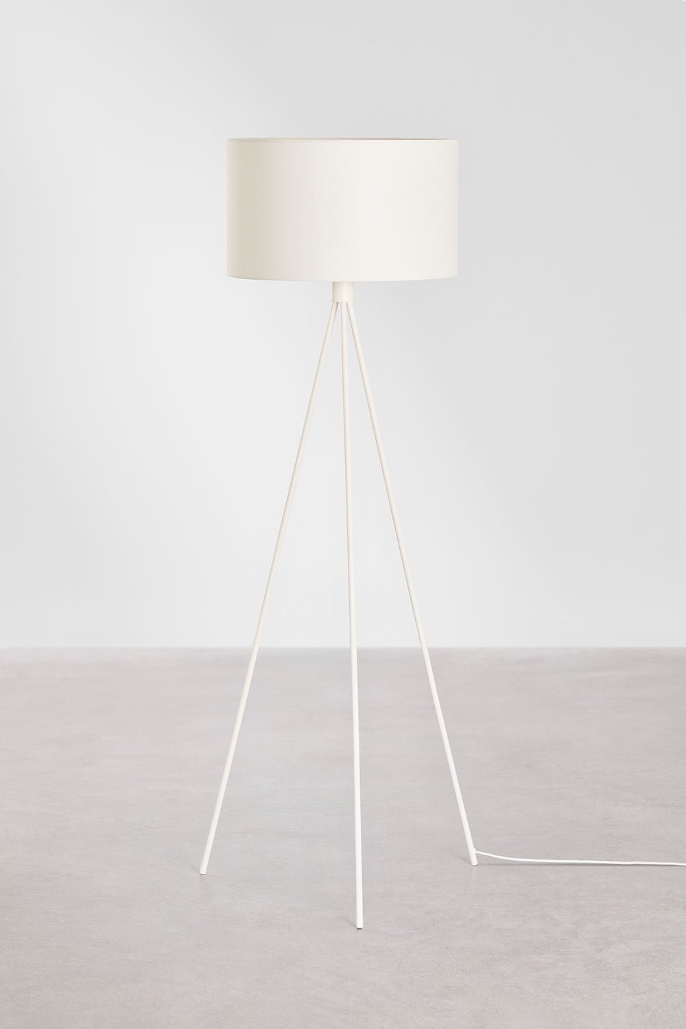 Ilena fabric and iron floor lamp, gallery image 2