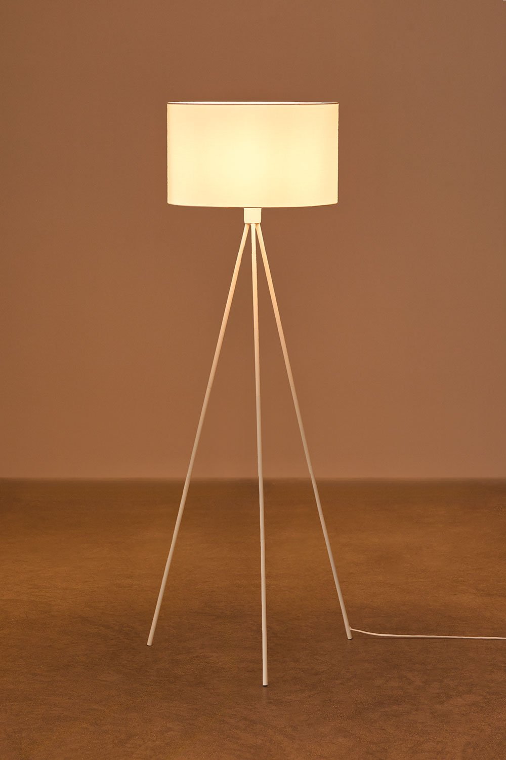 Ilena fabric and iron floor lamp, gallery image 3