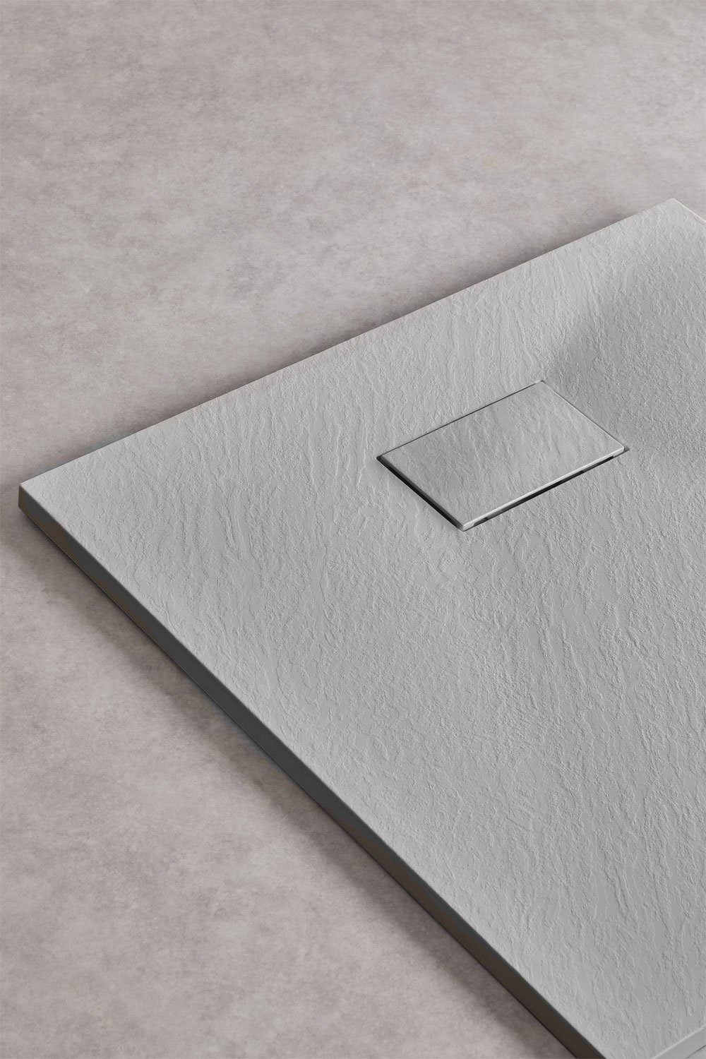 Square non-slip and extra-flat SMC resin shower tray Soho, gallery image 2