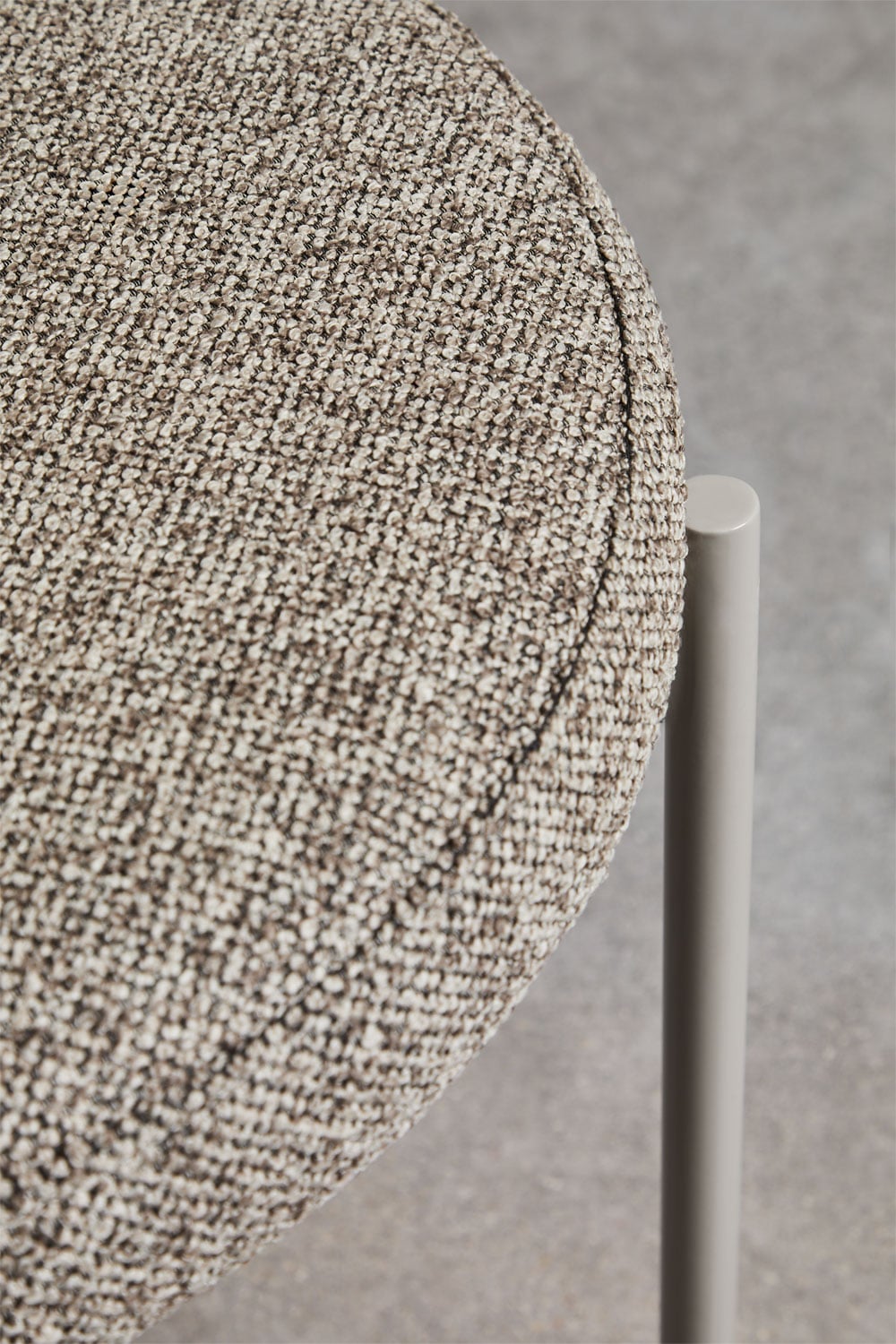 Pack of 4 Brim bouclé fabric dining chairs, gallery image 6