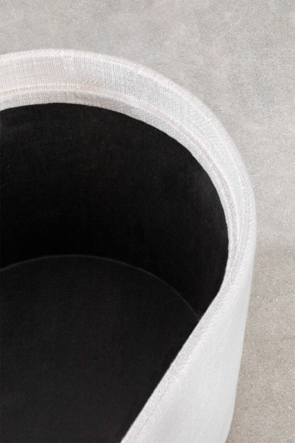 Oval 70 cm pouf with tray and upholstered Berkeleni storage, gallery image 5