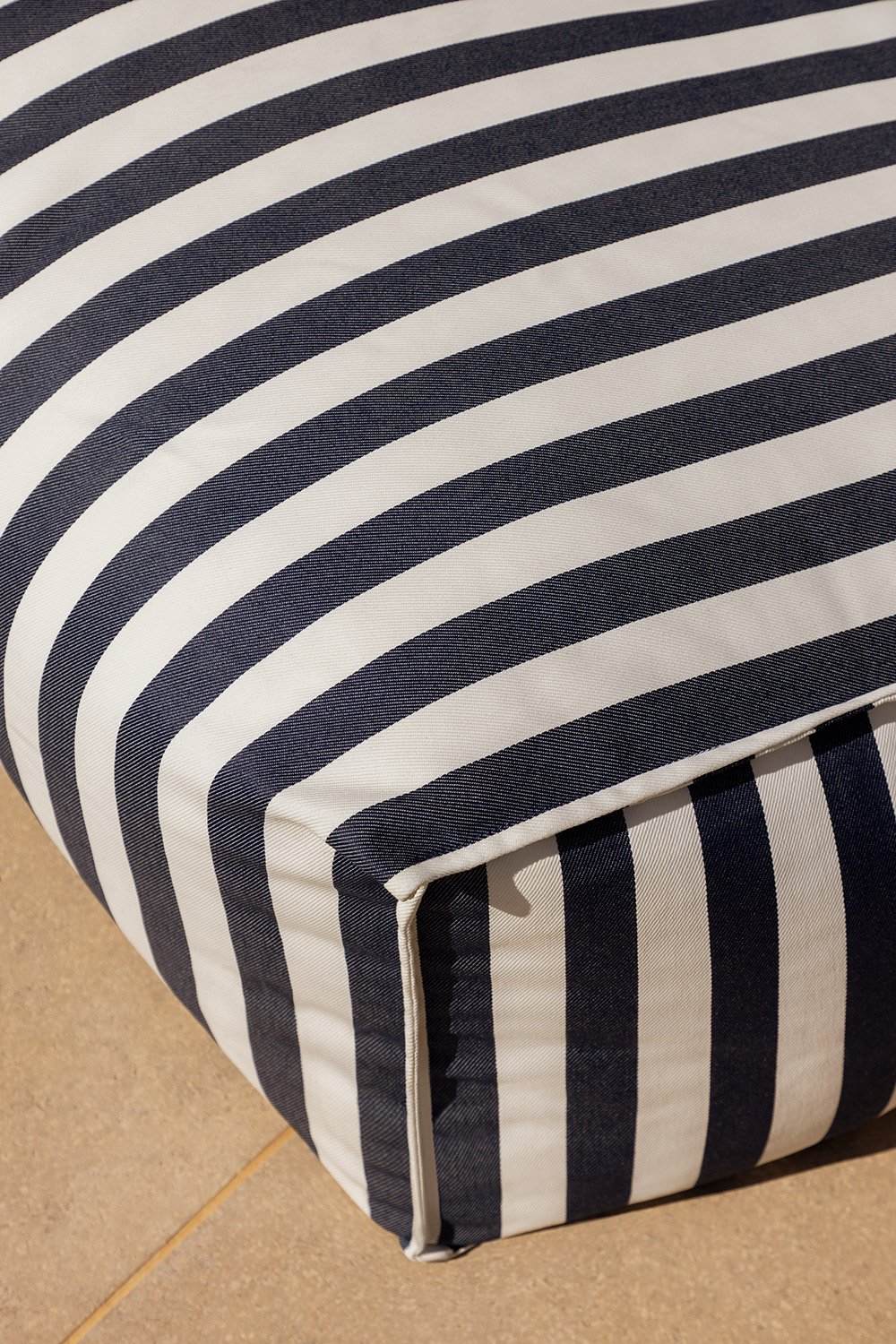 Rectangular pouf 75x65 cm for modular garden sofa in Sandel fabric, gallery image 2