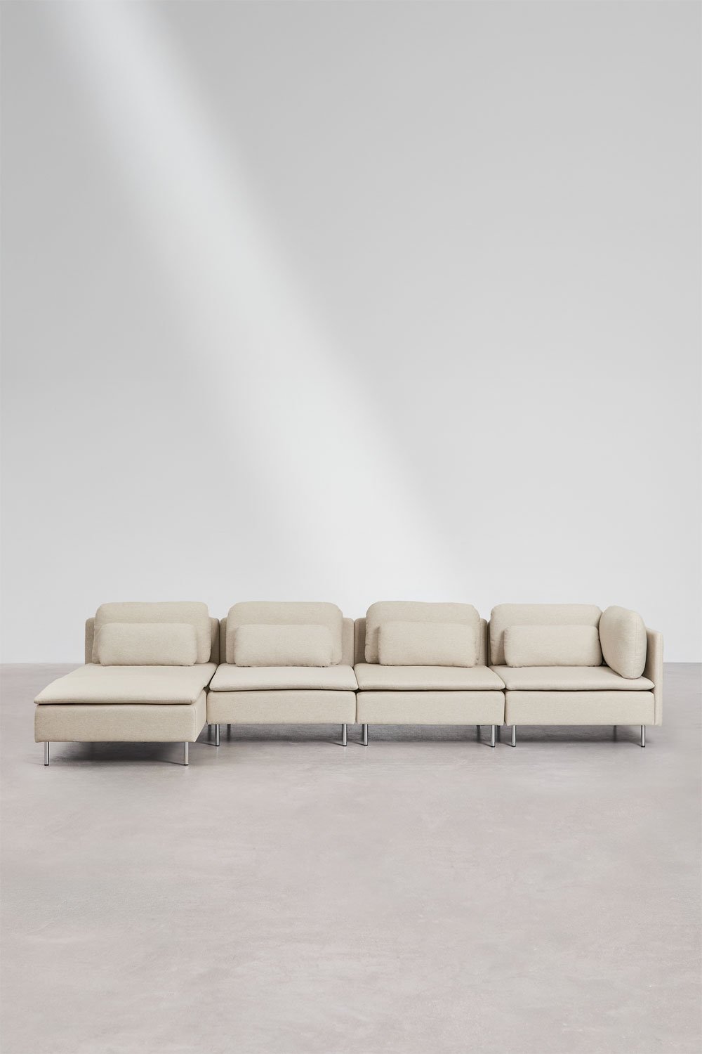 4-piece left chaise longue modular sofa with corner module Oriol, gallery image 4