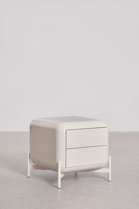 Pack of 2 bedside tables 45x45 cm in Alazne MDF