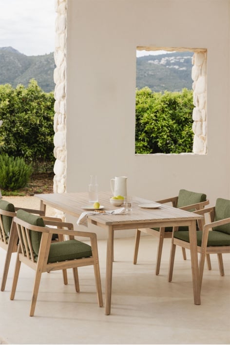 Rectangular Garden Table in Acacia Wood Kaela