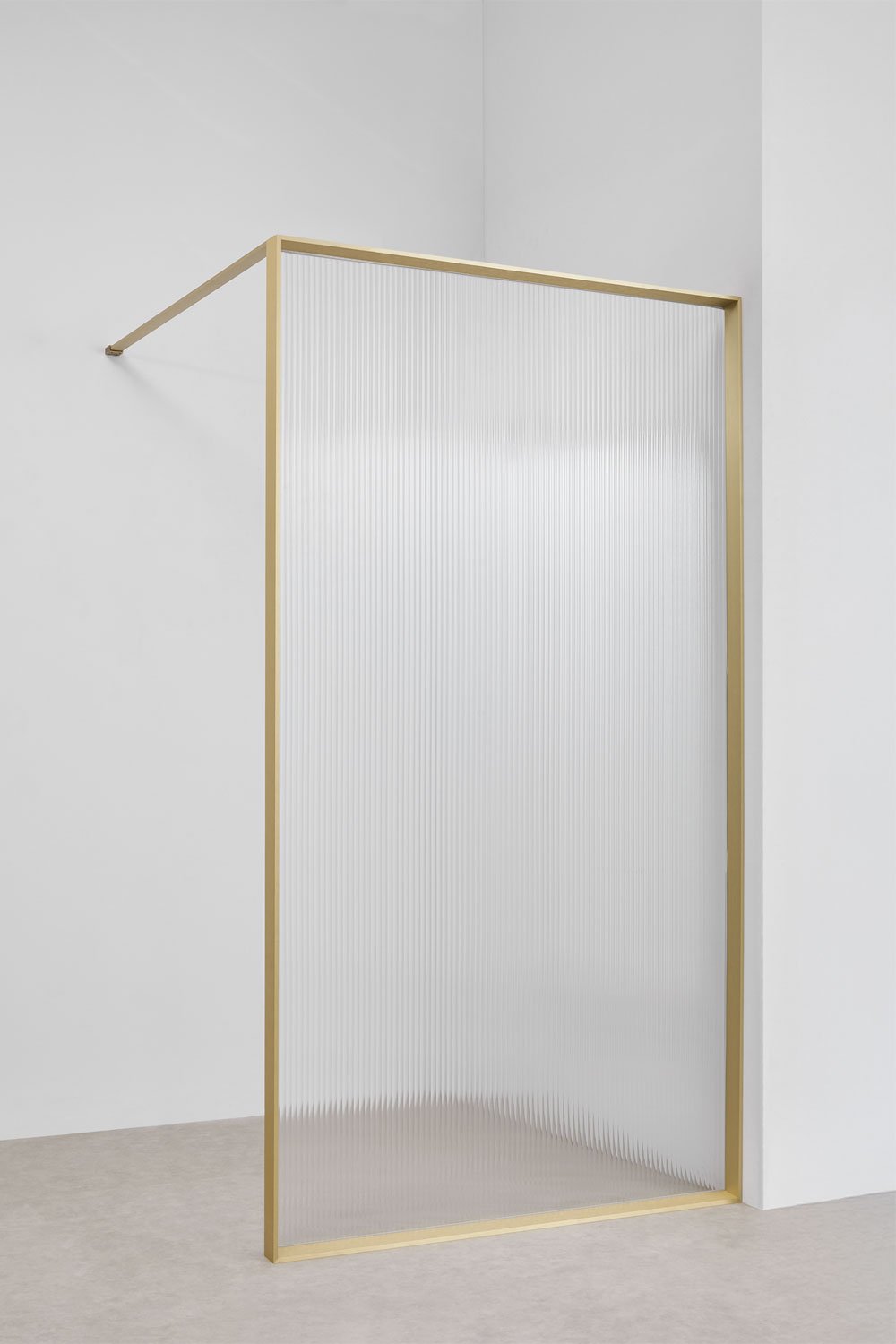 Fixed shower screen with 5 mm tempered glass and Trafalgar aluminum, gallery image 2