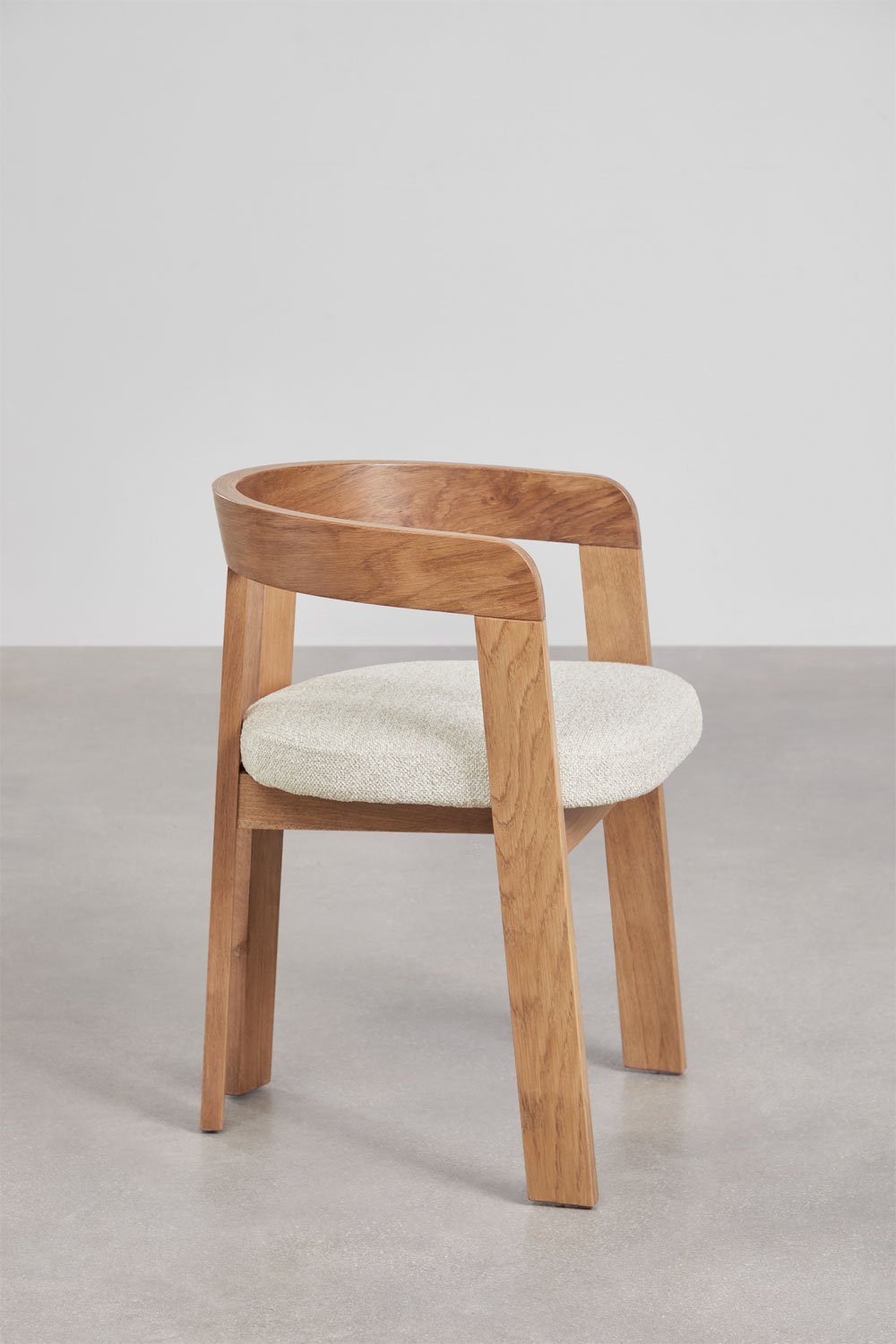 Yvone upholstered wooden dining chair with armrests, gallery image 6