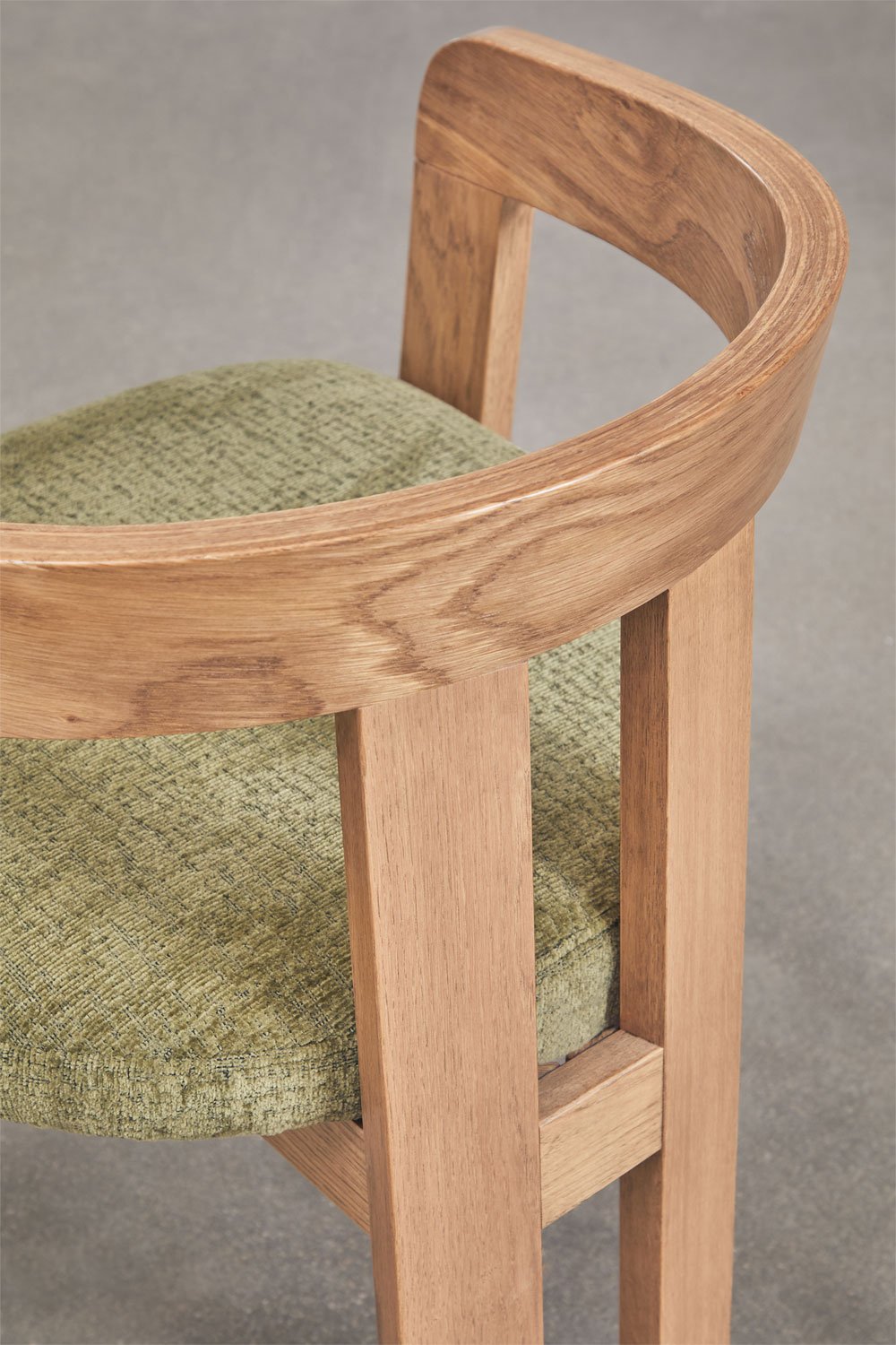 Yvone upholstered wooden dining chair with armrests, gallery image 7