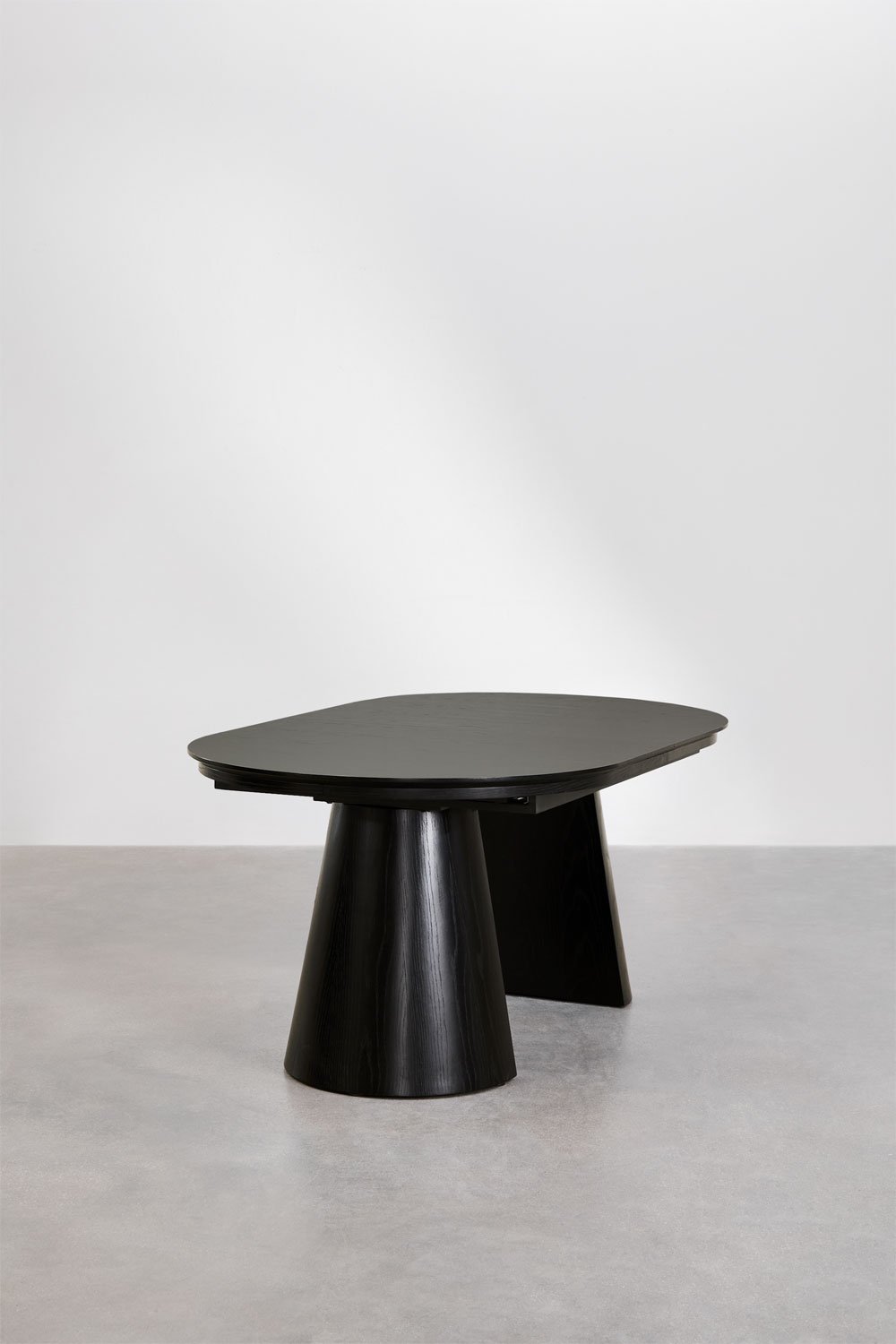 Oval dining table 180-240x105 cm extendable in MDF and Montana oak veneer, gallery image 5