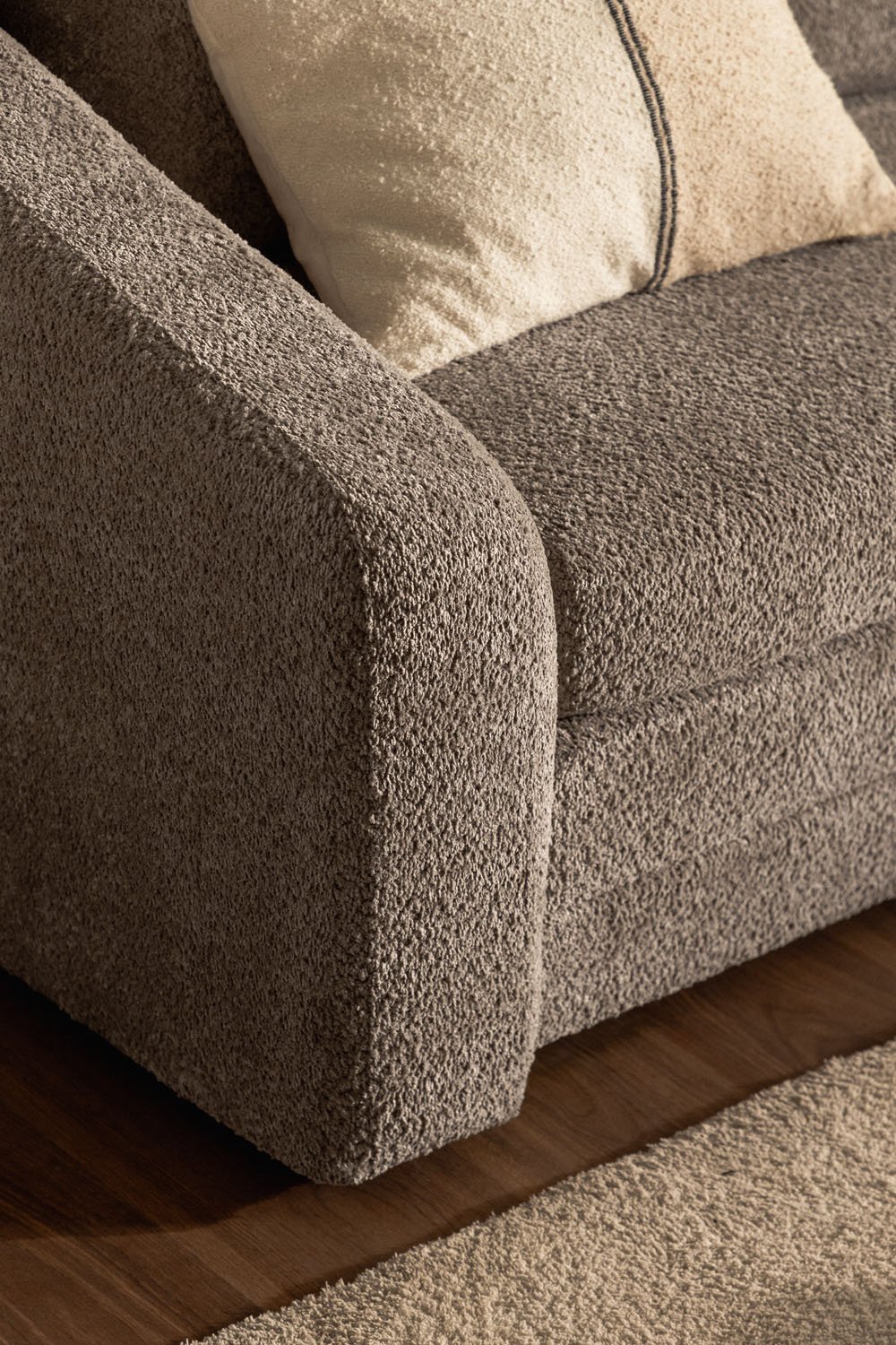 Dalila 3-seater sofa bed in bouclé fabric, gallery image 3