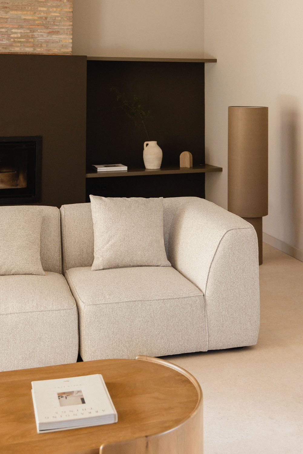 Corner module for Cardea upholstered modular sofa, gallery image 1