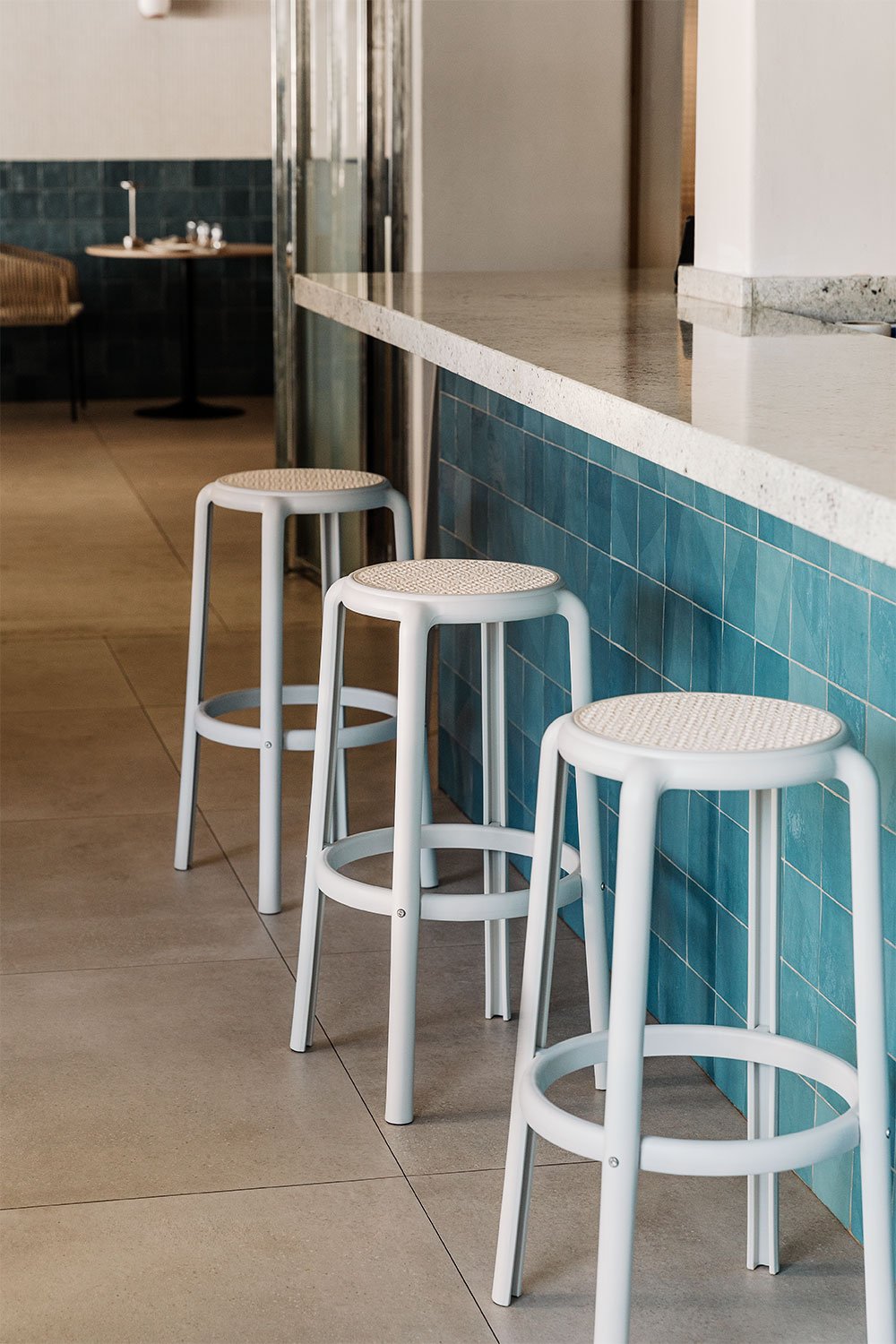 Pack of 2 Omara high stools, gallery image 1