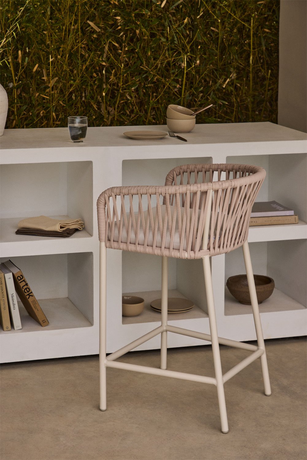 Pack of 2 Arhiza tall garden stools, gallery image 1