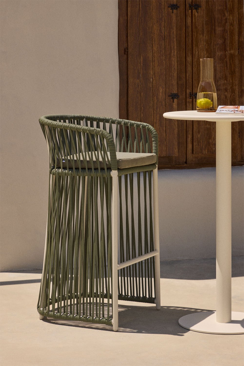 Pack of 2 Sophie high garden stools, gallery image 1