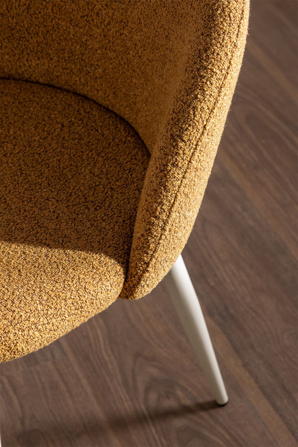 Kana Deluxe bouclé fabric dining chair, gallery image 2