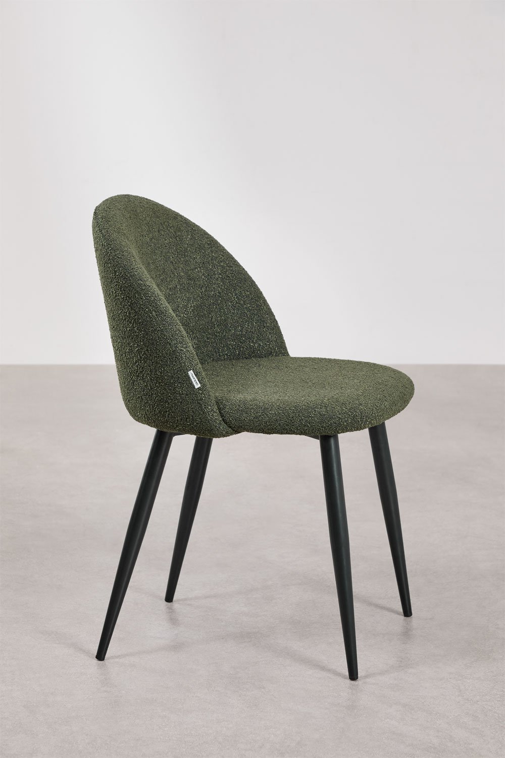 Pack of 4 Kana bouclé fabric dining chairs, gallery image 4