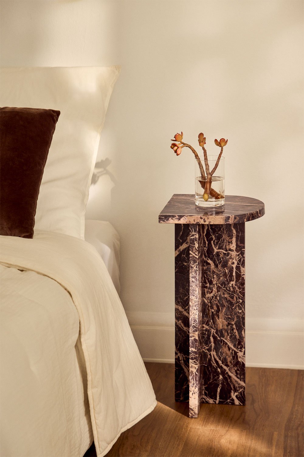 Corwel marble bedside table, gallery image 1