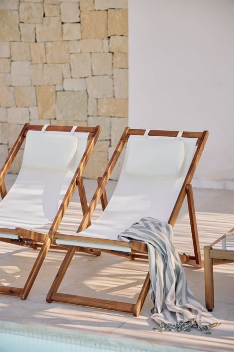 Kardis folding hammock with wooden cushion