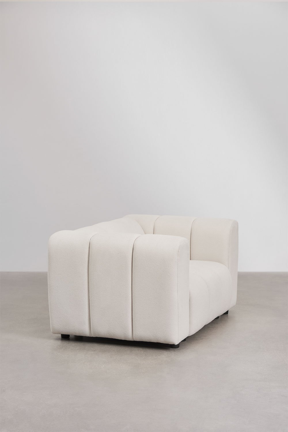 Pack of 2 Eliot bouclé fabric armchairs, gallery image 5