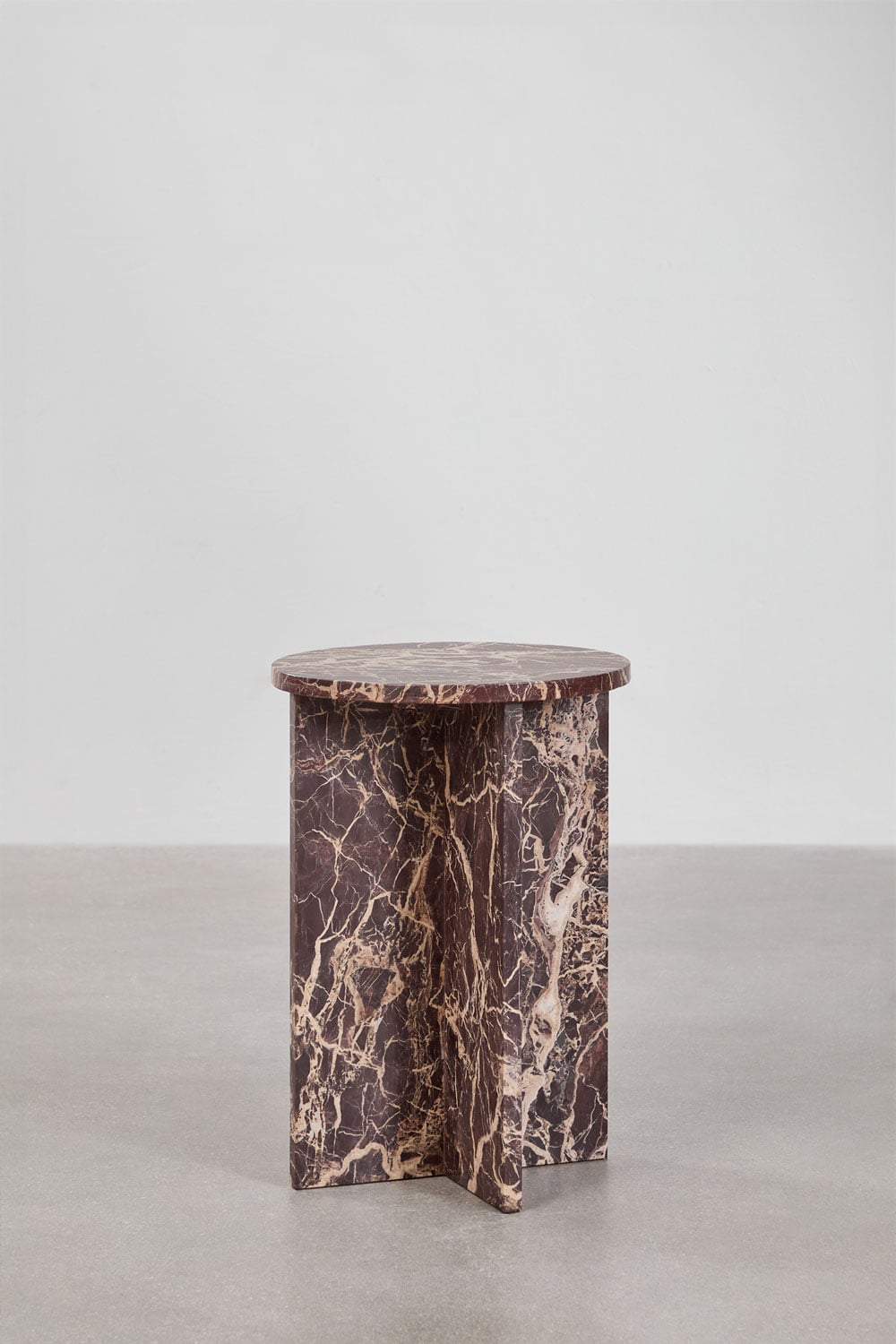 Round bedside table Ø35 cm in Mencia marble, gallery image 3