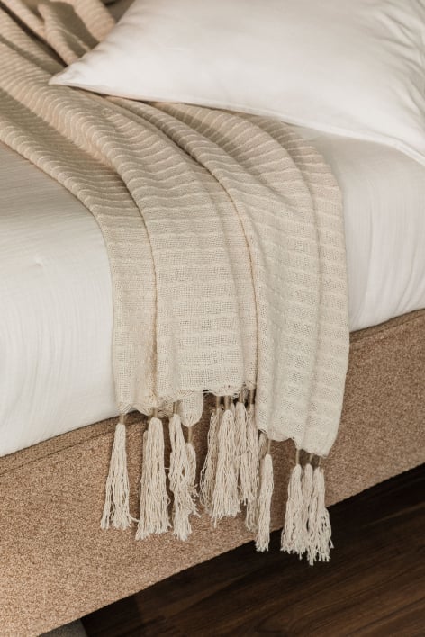 Narisa plaid cotton blanket