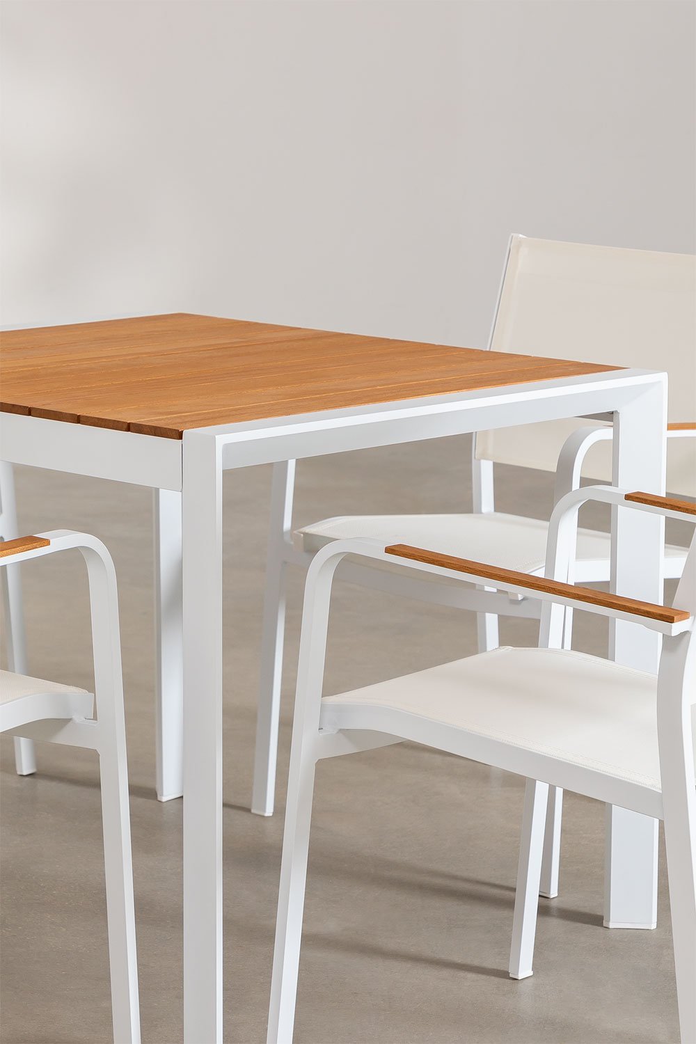 Classic Square Table Set (90x90 cm) and 4 Archer Garden Chairs, gallery image 3