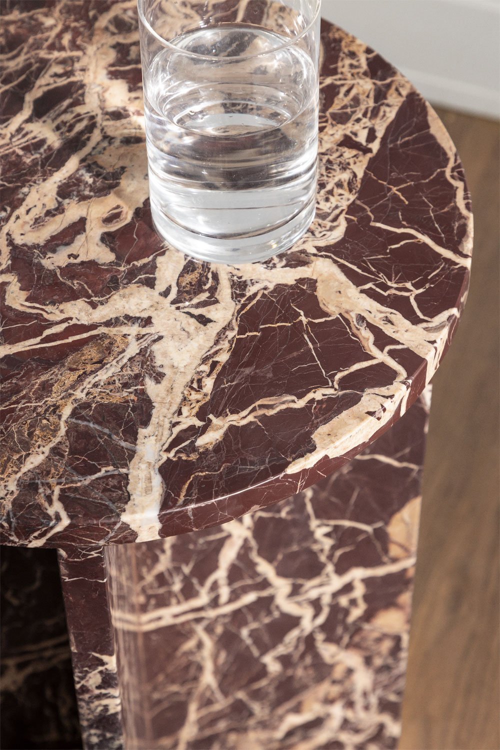 Round bedside table Ø35 cm in Mencia marble, gallery image 2