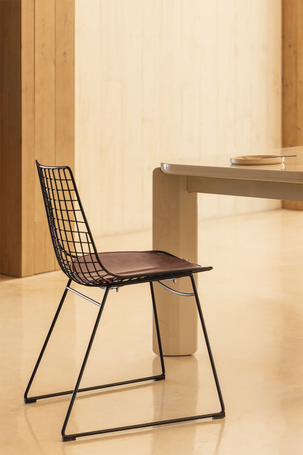 Pack of 2 Renee steel dining chairs, gallery image 1