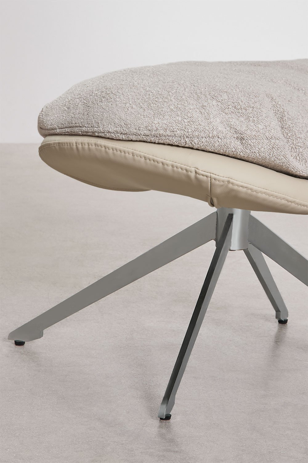 Amanda boucle fabric swivel footstool, gallery image 4