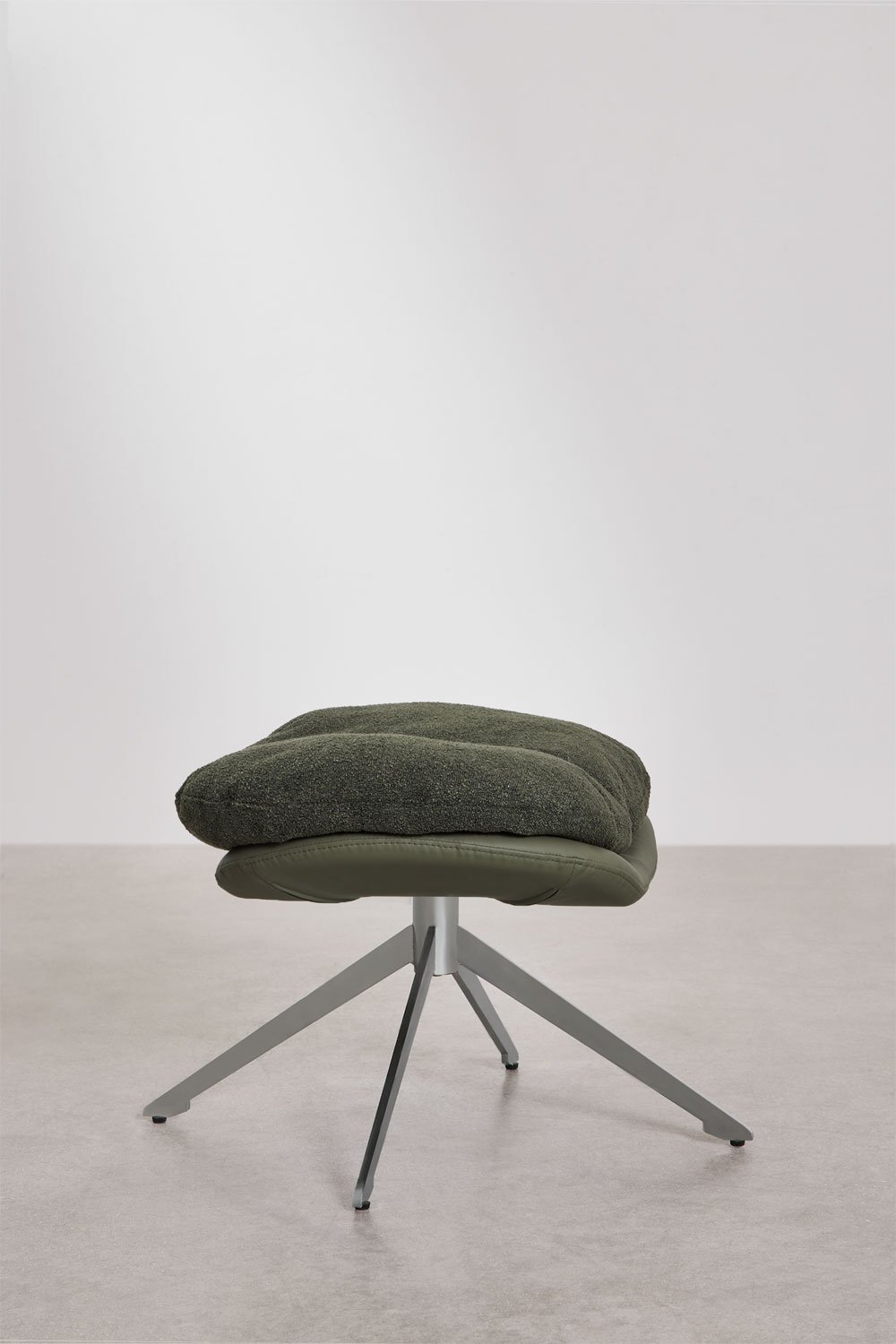 Amanda boucle fabric swivel footstool, gallery image 4