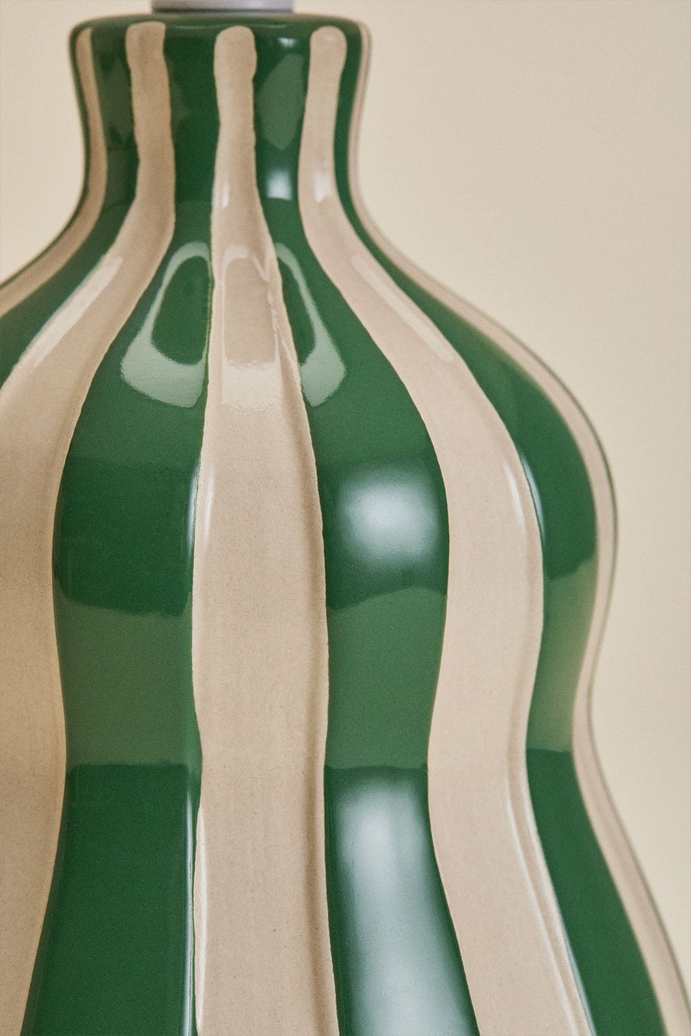 Jolira 40cm ceramic and linen table lamp, gallery image 7