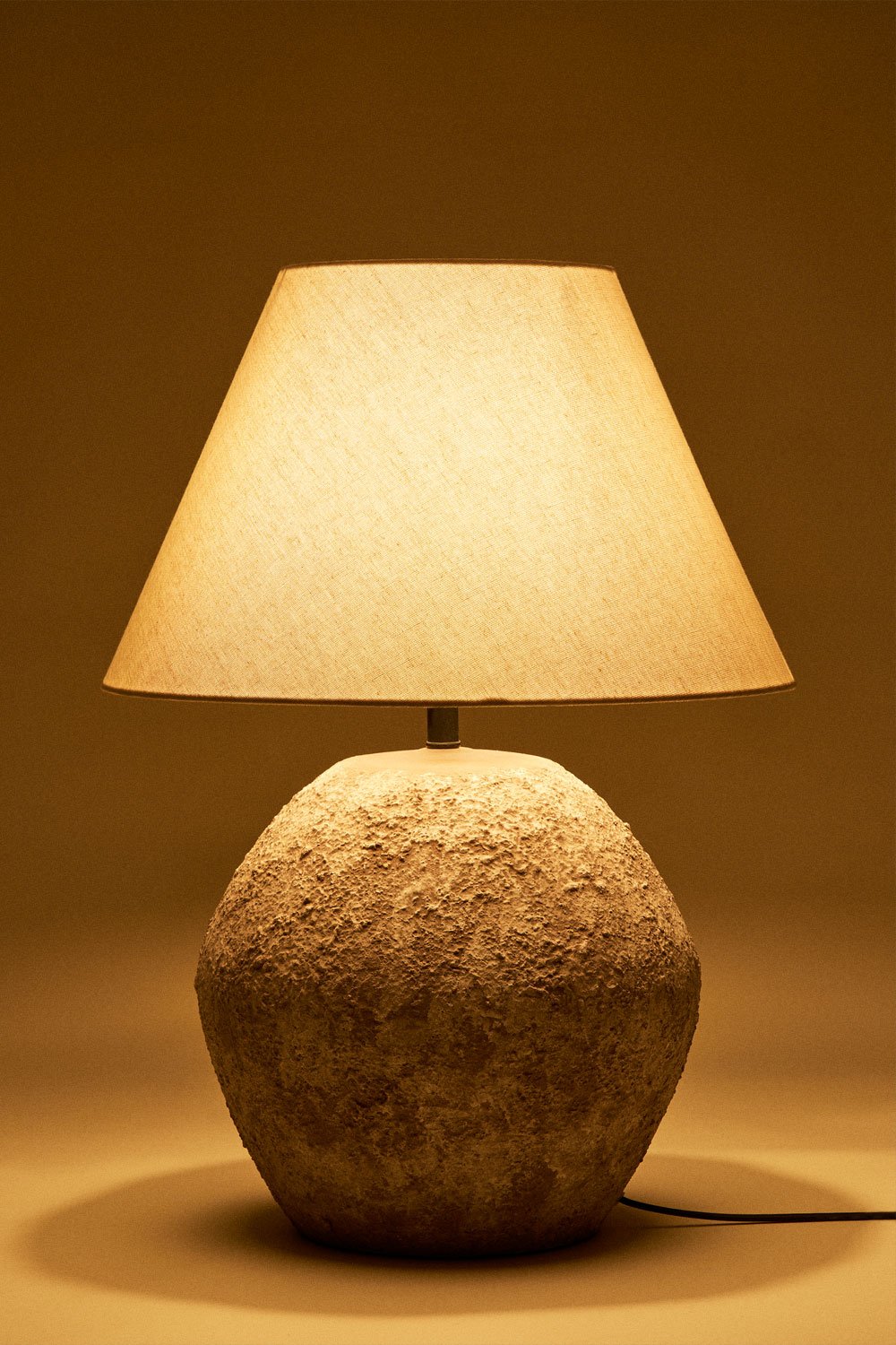 Rilatos ceramic and linen table lamp, gallery image 3