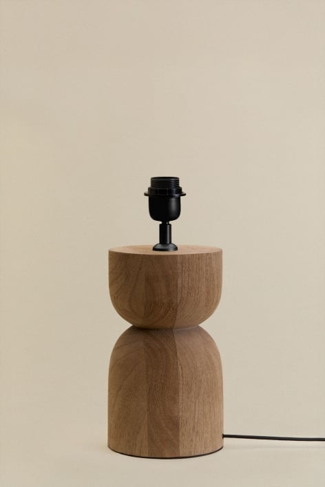 Base for table lamp in mango wood Diniz