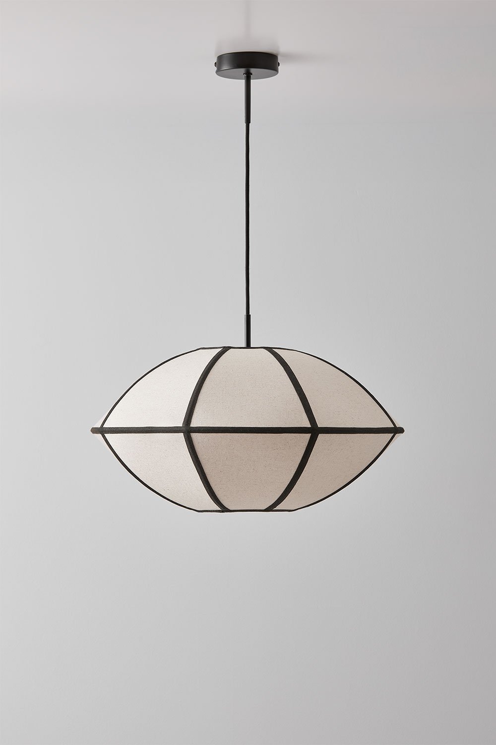 Patraix linen hanging ceiling lamp, gallery image 3
