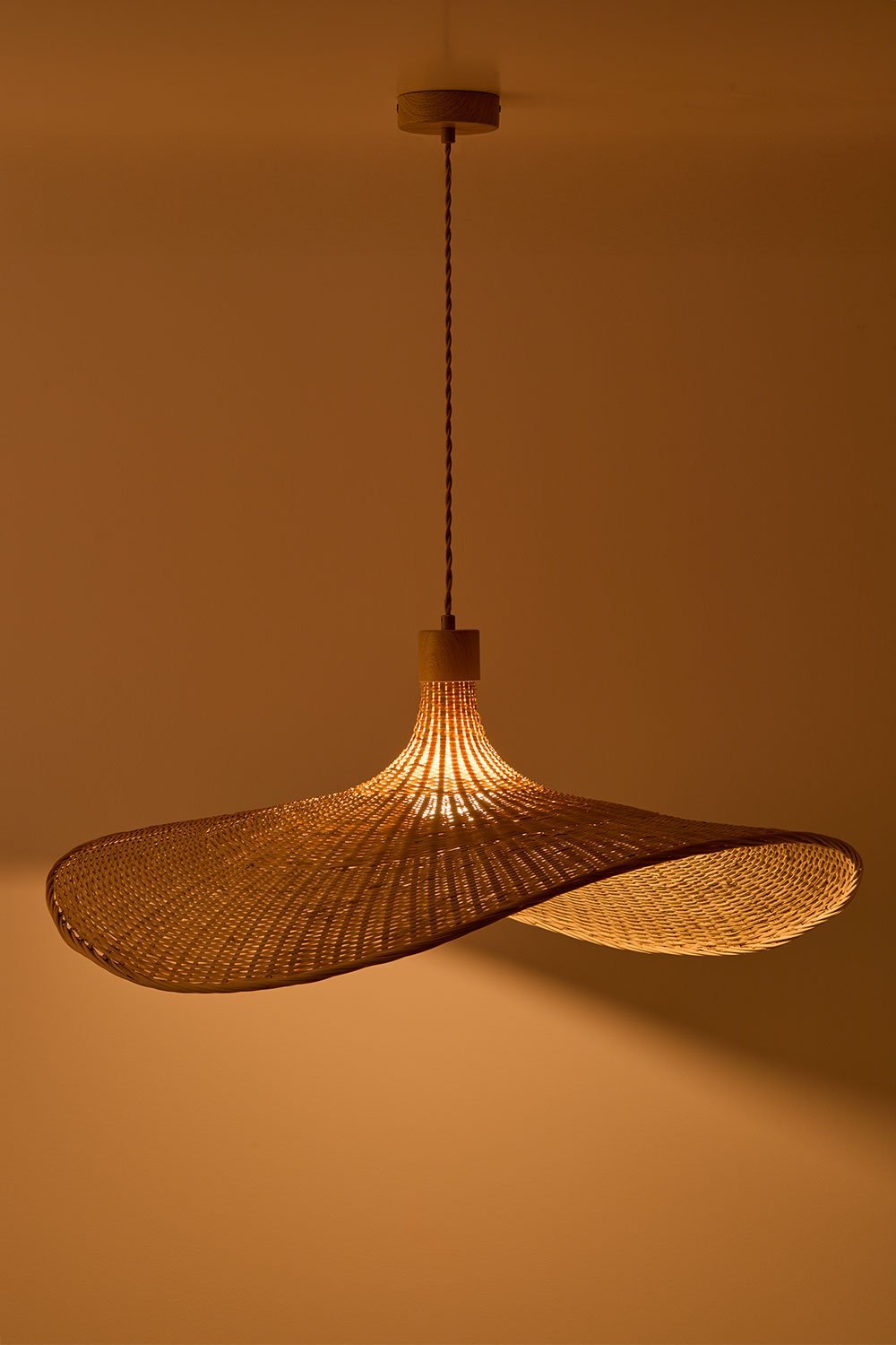 Chaifer bamboo hanging ceiling lamp, gallery image 4