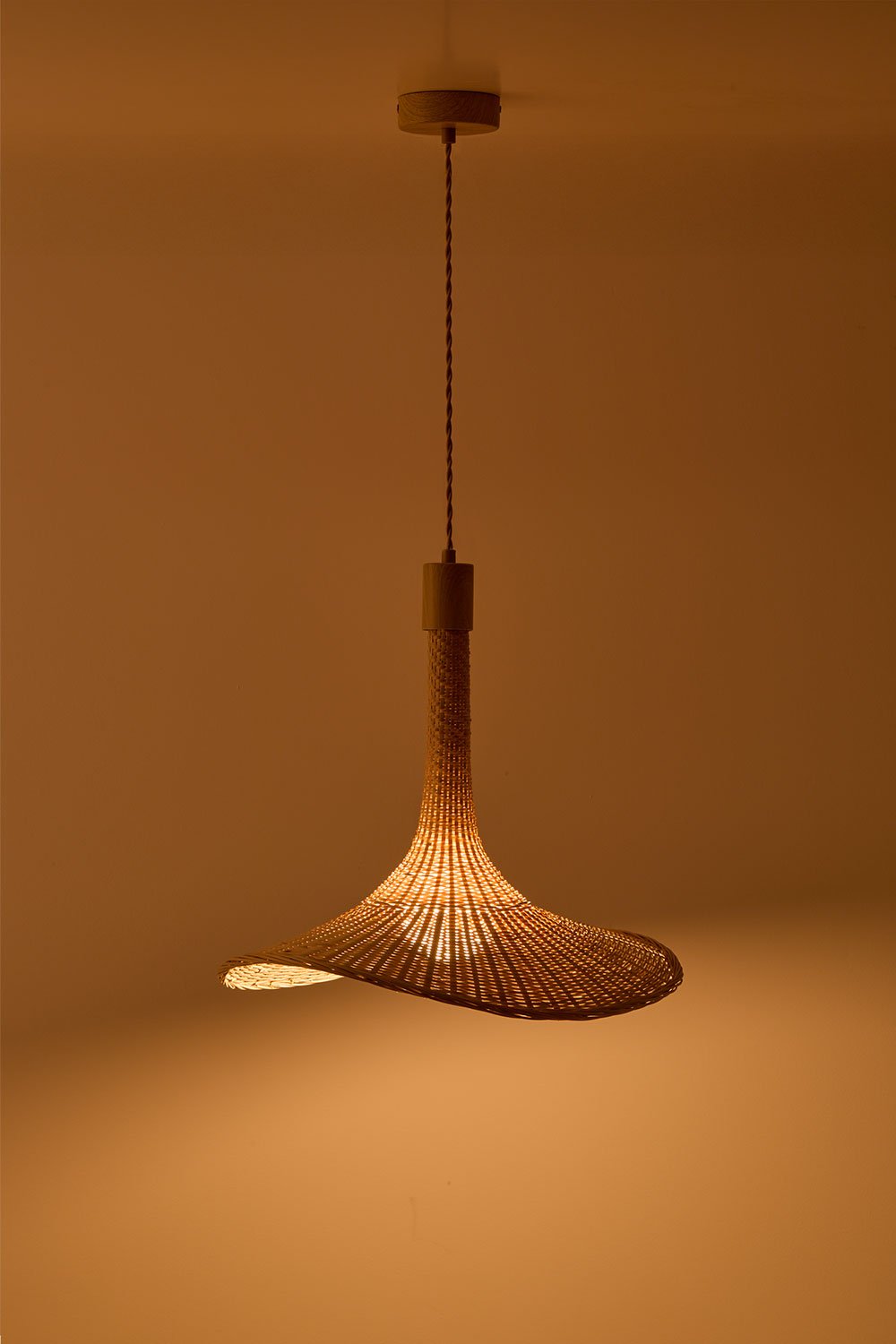 Chaifer bamboo hanging ceiling lamp, gallery image 4