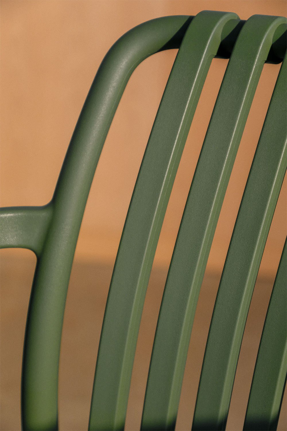 Pack of 2 Wendell polypropylene dining chairs with armrests, gallery image 2