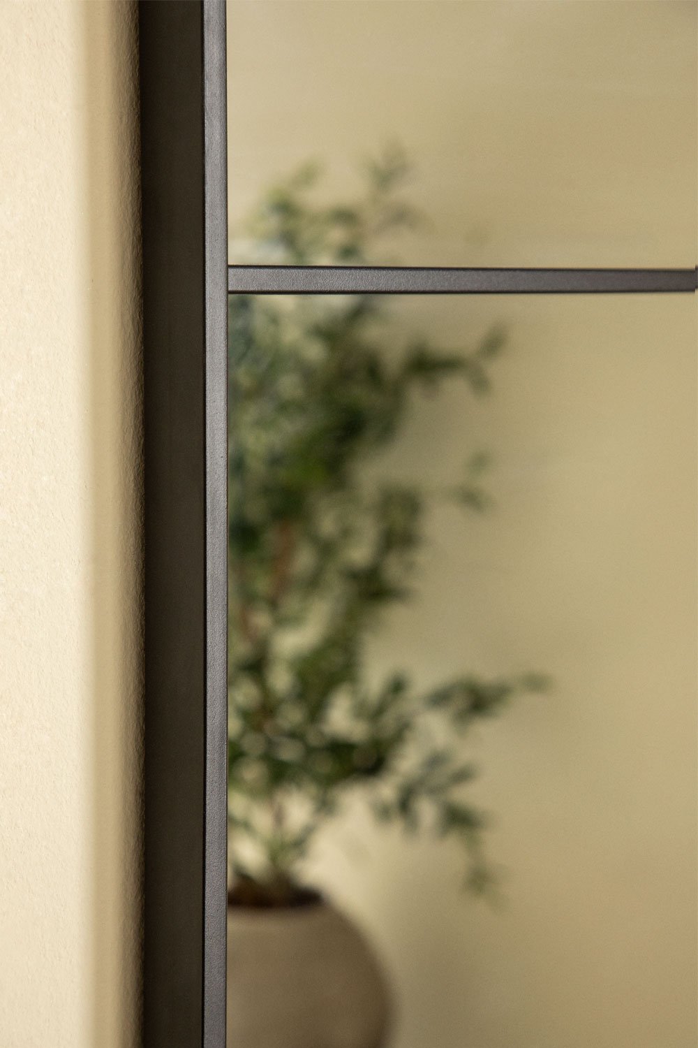 Sofi metal window-effect wall mirror (122x122 cm), gallery image 2