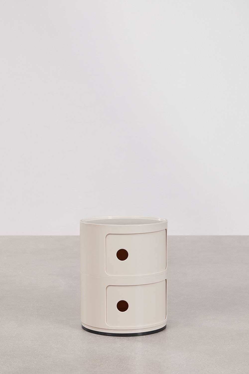 Pack of 2 round bedside tables Ø30 cm with shelves Babel, gallery image 3