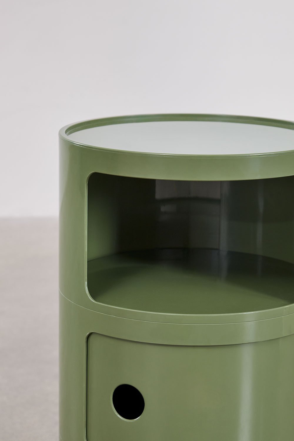 Pack of 2 round bedside tables Ø30 cm with shelves Babel, gallery image 6